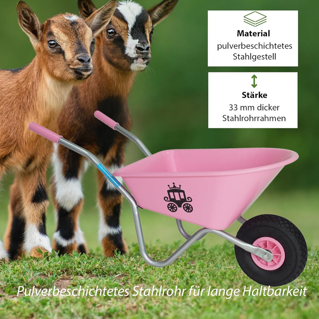 Kinderschubkarre Schiebkarre Metallschubkarre Gartenkarre Diverse Motive Lokomotive Feuerwehr Prinze