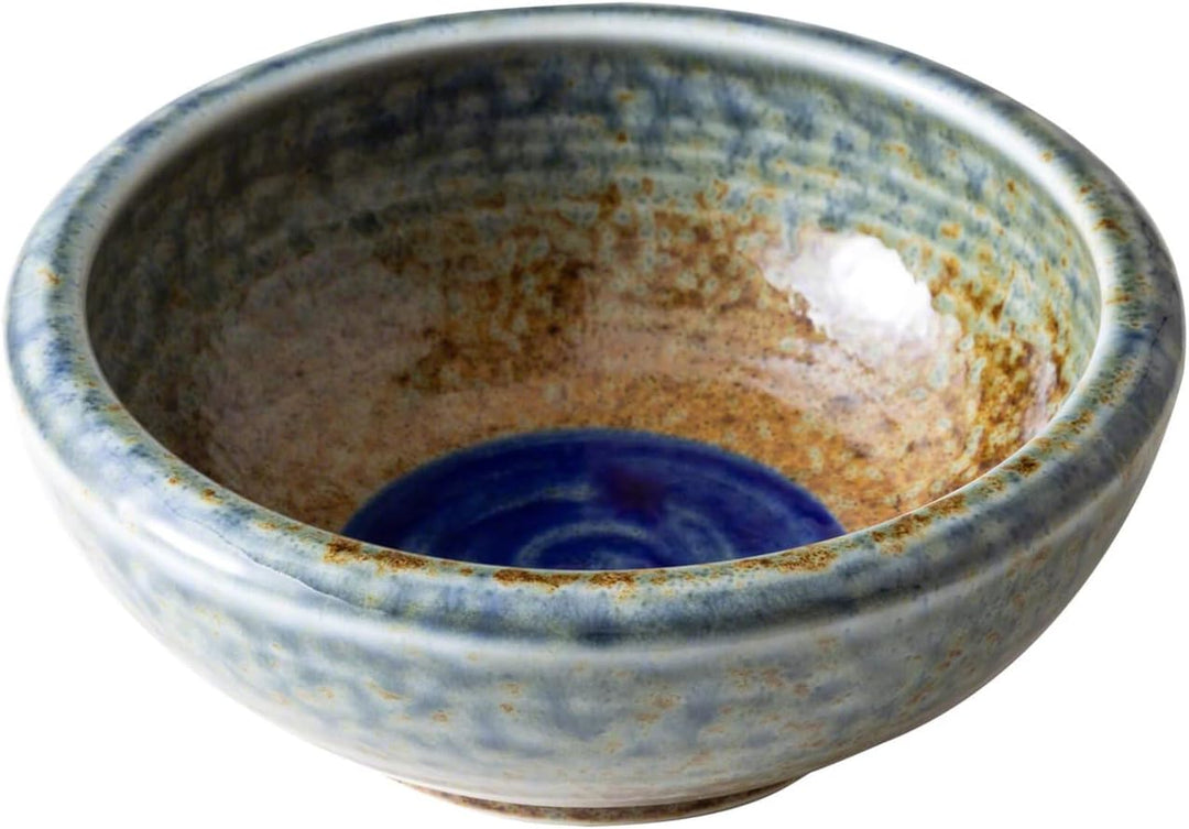 Wazakura Minoyaki Serie Kleine Runde Glasierte Ikebana Blumenvase, Made in Japan, Handbemalte Kerami