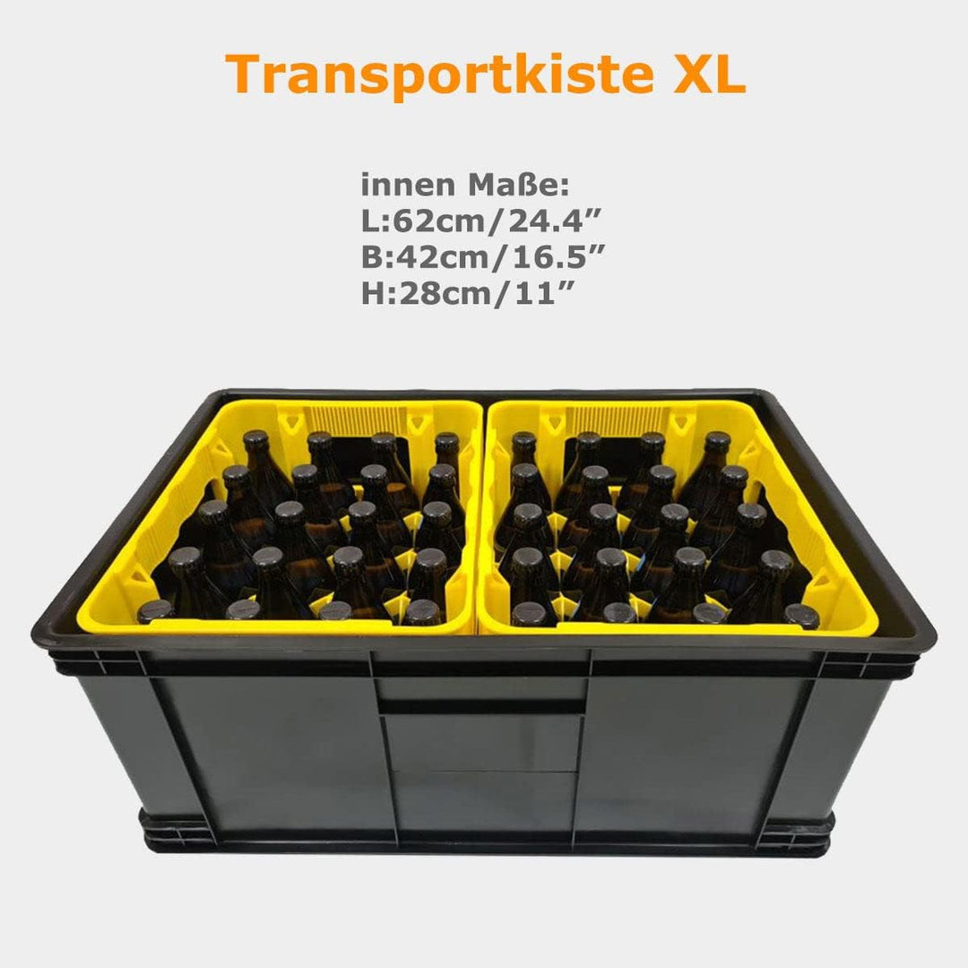 Tiggo VS Plus Fahrrad Lastenanhänger & Handwagen mit 70 Liter Transportbox Fahrradanhänger Transport