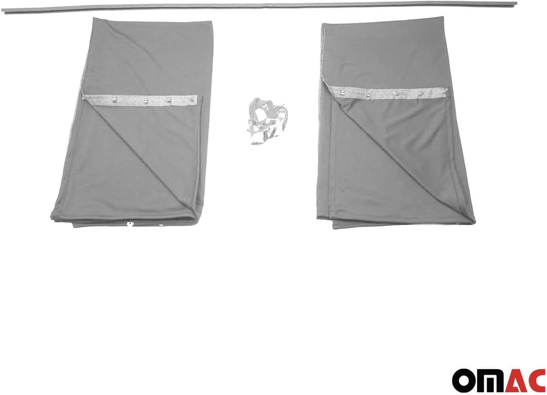 Autogardinen Fahrerhaus Mass Gardinen kompatibel mit VW Caddy L1 L2 Sonnenschutz Grau 130x180 Beige,