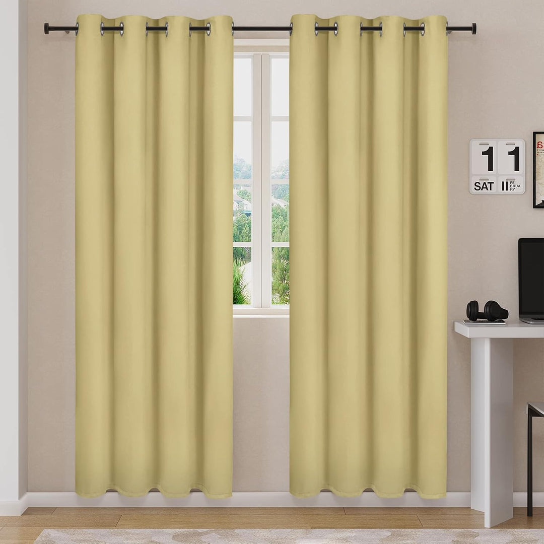 WOLTU Verdunklungsvorhang Blickdicht Gardinen mit Γsen Thermovorhang KΓ€lteschutz WΓ€rmeschutzvorhang