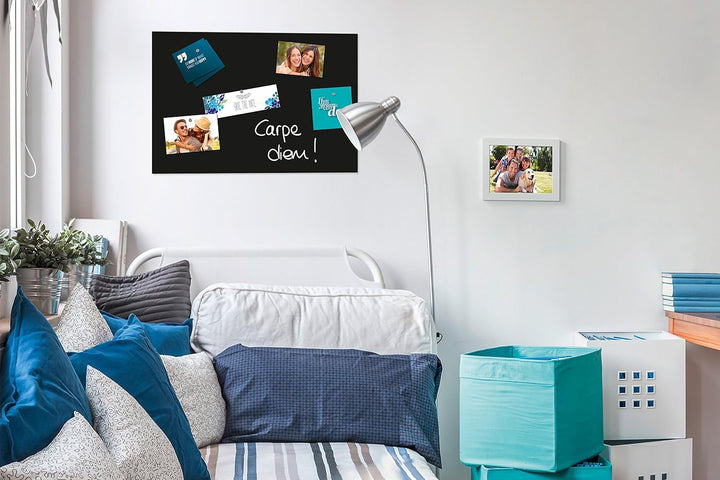 Be!Board B1201 Glas-Magnettafel schwarz, 60 x 40 cm, Memoboard magnetisch schwarz 60 x 40 cm, schwar