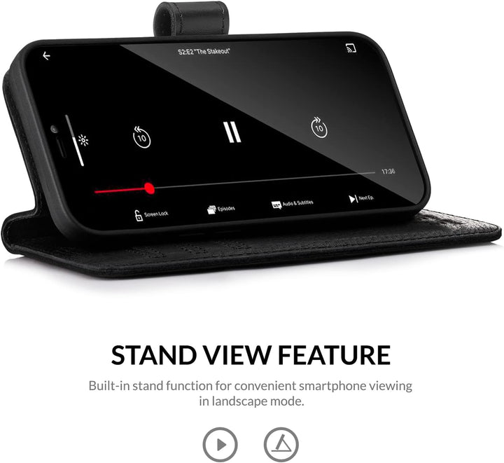 SURAZO Handyhülle für Xiaomi Mi 11 Pro 5G – Premium Echtleder Hülle Schutzhülle mit [Standfunktion,