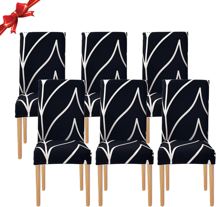 Jaotto Stuhlhussen 6 Stück Universal, Stuhlhusse Stretch 6er Set Moderne, Stuhlhussen Schwingstühle