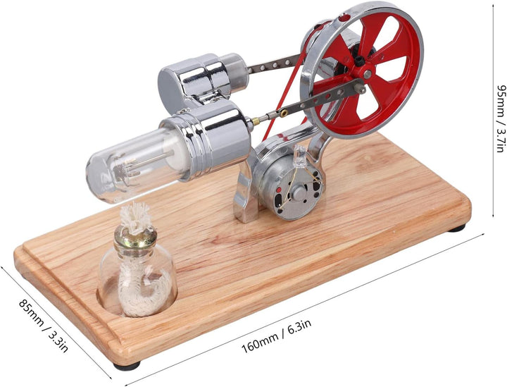 SALUTUYA Stirlingmotor-Modellbausatz, Dampfmaschine Stirlingmotor, Einfach zu Bedienende Mehrzweck-E