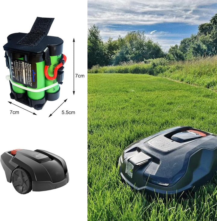 Aibatt 2.5Ah 18V Lithium Akku,Ersatzakku für Gardena R38Li,R40Li,R45Li,R50Li,R70Li,R75Li,R80Li Mähro
