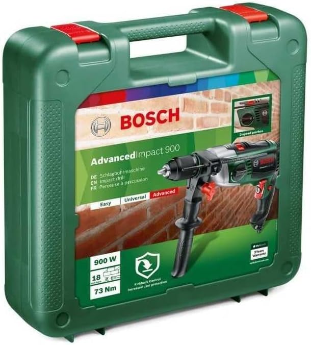 Bosch Home and Garden Bosch Schlagbohrmaschine AdvancedImpact 900 (Zusatzhandgriff, Tiefenanschlag,