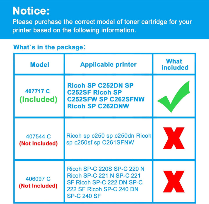 LCL Remanufactured Tonerkartusche 407717 407532 SP-C252E SP C252 SP C252DN SP C252SF SP C252SFw SP C