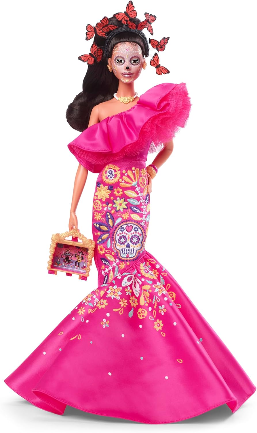 BARBIE Día De Muertos Puppe - limitierte Edition mit traditionellem Kleid und Schmuck, inklusive Stä