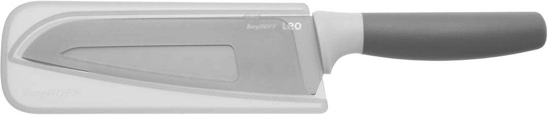 BergHOFF Leo Santokumesser mit Antihaftbeschichtung aus Keramik, mit weichem Griff, 17 cm, Edelstahl