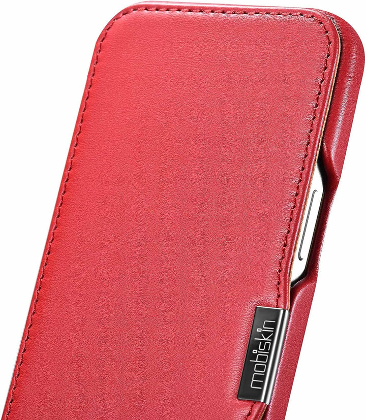 Mobiskin Hülle kompatibel mit Apple iPhone 13 Mini (5,4 Zoll), Handyhülle mit echtem Leder, Case, Sc