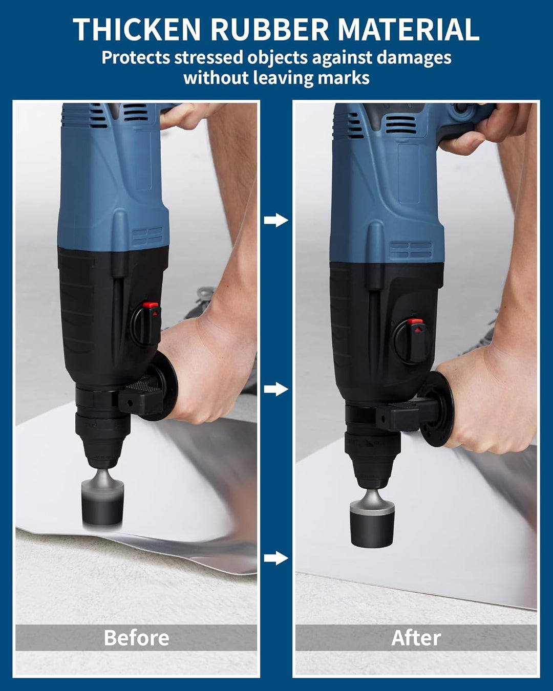 FIRECORE Angetriebener Gummihammer, Gummi-Werkzeug Hammer mit SDS PLUS-Griff. Ideal für Heizkörper,R