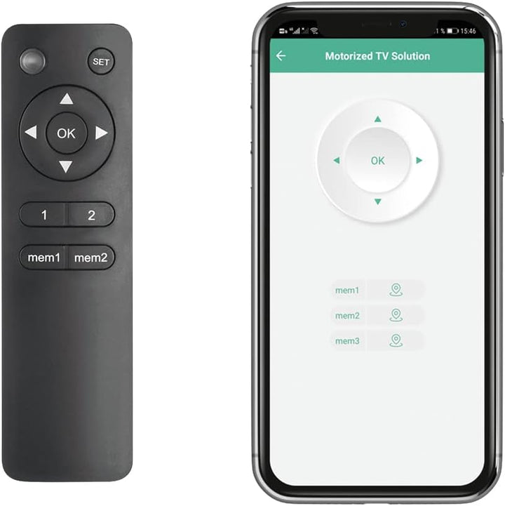 myWall Smart Home Deckenhalterung für Fernseher 23 Zoll bis 55 Zoll (58-140 cm), bis 35 kg, mit Funk