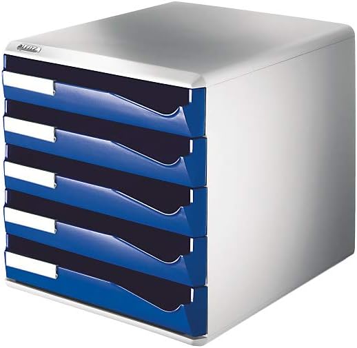 Leitz Post-Set mit 5 Schubladen, Schubladenset zur Aufbewahrung von Dokumenten und Büromaterialien,