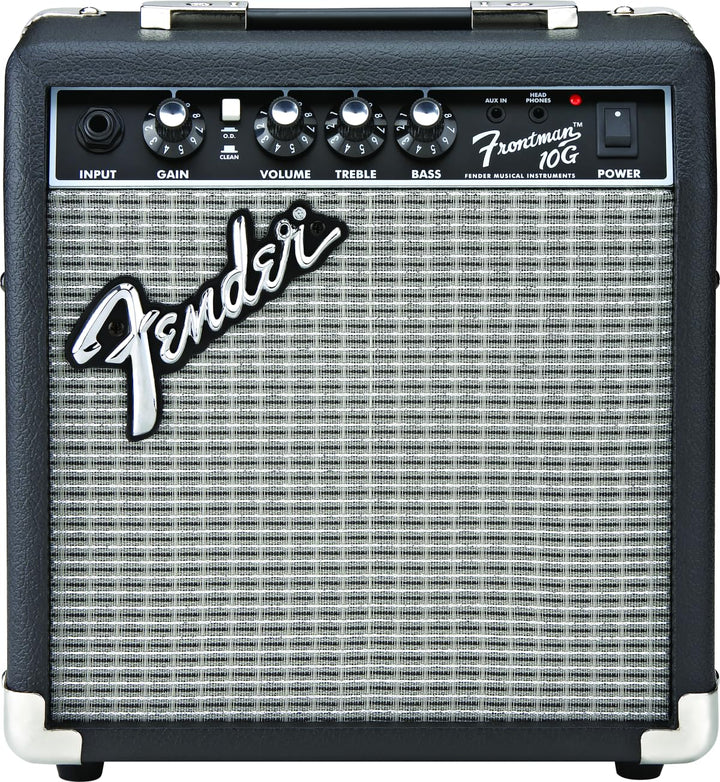 Fender Frontman 10G Combo Gitarrenverstärker – Idealer Übungsverstärker für E-Gitarre 10G Single, 10