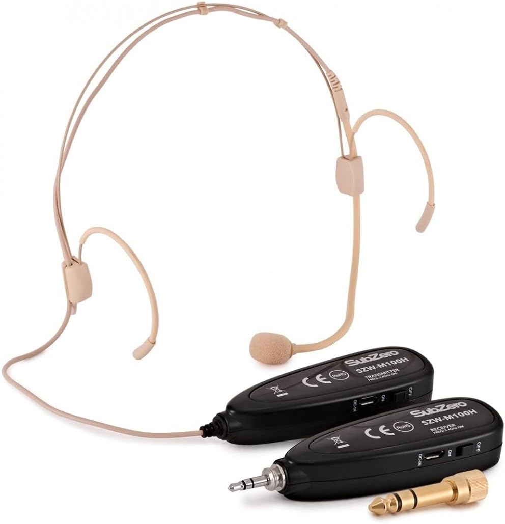 SubZero Mini-Digitales drahtloses Headset-Mikrofonsystem 2,4 Ghz