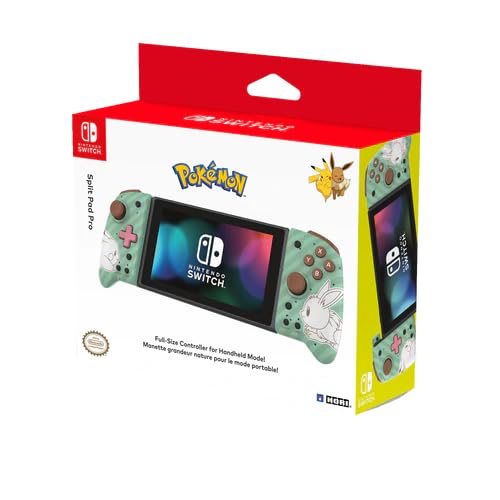 HORI Split Pad Pro (Pokémon: Pikachu & Evoli) Handheld Controller für Nintendo Switch - Offiziell Li