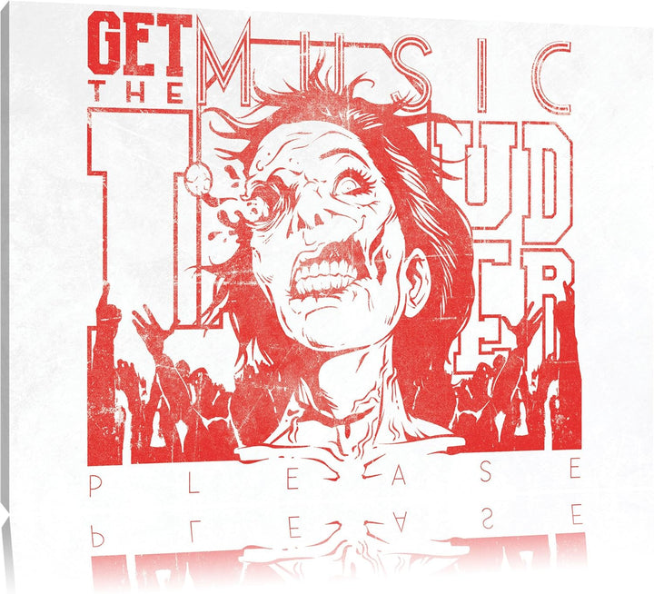 Get the music louder Light Format: 100x70auf Leinwand, XXL riesige Bilder fertig gerahmt mit Keilrah