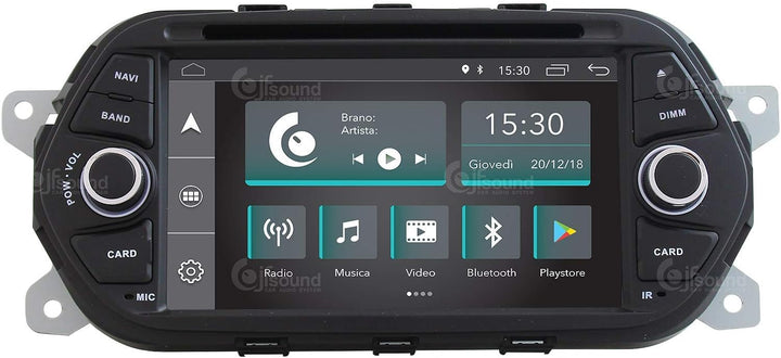 Costum fit Autoradio für FIAT Tipo Android GPS Bluetooth WiFi Dab USB Full HD Touchscreen Display 7"