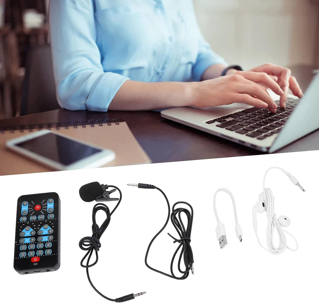 Goshyda Sprachwechsler, Tragbarer -Handheld-Sprachwechsler, 8 Soundeffekte, Soundkartenwechsler, Unt