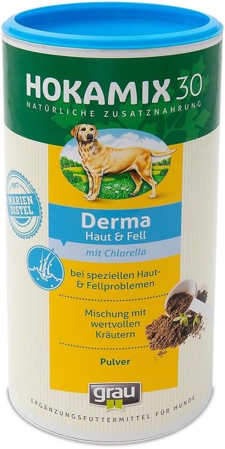 Grau Hokamix 30 Derma, Ergänzungsfutter für den Hund - 750 g