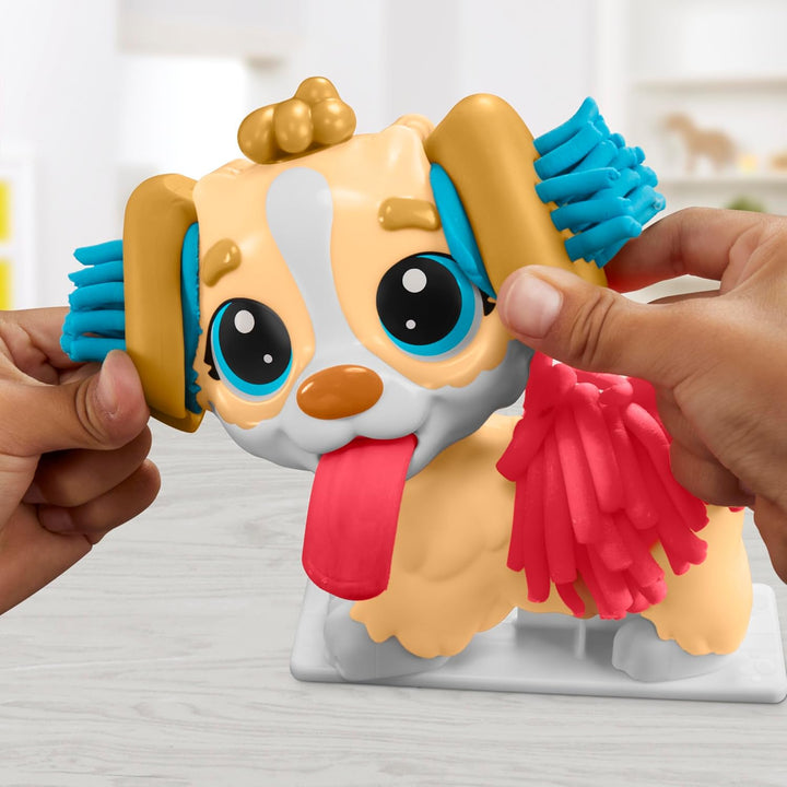 Play-Doh F3639 Tierarzt Spielset mit Spielzeughund, Tragebox, 10 Knetwerkzeugen und 5 Farben, Mehrfa