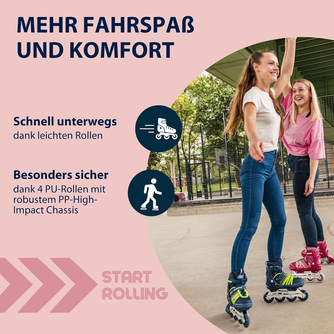 HUDORA Inlineskates Comfort, Softboot Inliner für Kinder, Jugendliche und Erwachsene - Verschiedene