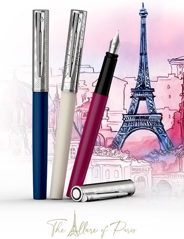 Waterman Allure Deluxe Kugelschreiber, Blau, Mittlere Spitze, Blaue Tinte, Geschenkbox