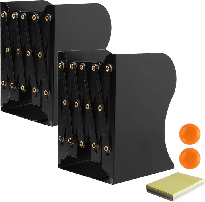 DIFIT Buchstütze, Buchstützen, Buchstütze Metall, 2 Stück Bücherhalter, Verstellbare Buchstütze, Büc