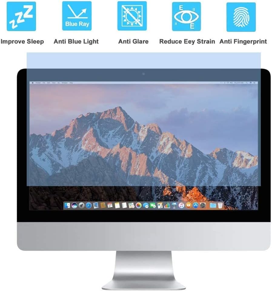 FiiMoo Abnehmbarer 21.5 Zoll Computer/Monitor Anti Blue Screen Protector, Premium Anti Blaulichtfilt
