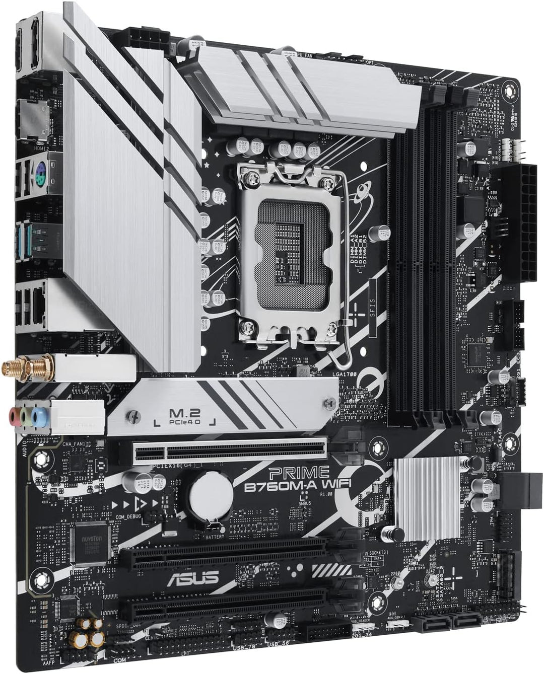 ASUS PRIME B760M-A WIFI Mainboard Sockel Intel LGA 1700 (Intel B760, mATX, DDR5 Speicher, PCIe 4.0,