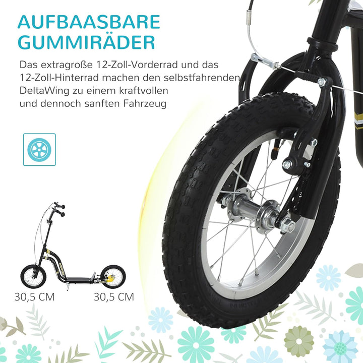 HOMCOM Kinderroller ab 5 Jahre Scooter Kinderscooter Tretroller Cityroller Kinder Roller Kickboard m