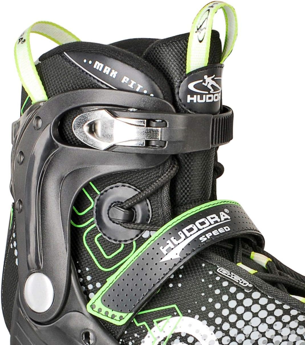 HUDORA Inliner Inline-Skates RX-90, Gr. 36-46 für Jugendliche und Erwachsene, schwarz/grün 36 Schwar