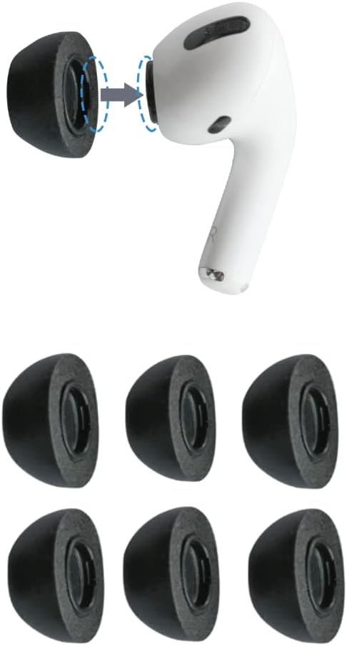 OMPLY Foam 2.0 Earbud Tips for Comfortable, Noise-Canceling Earphones That Click On, and Stay Put (M