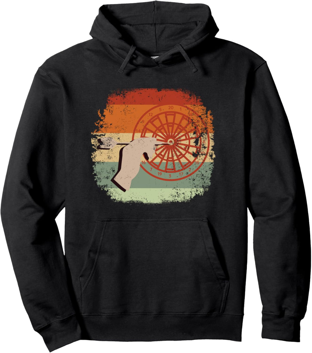 Dart retro Dartscheibe Dartautomat Dartpfeile Dartspieler Pullover Hoodie