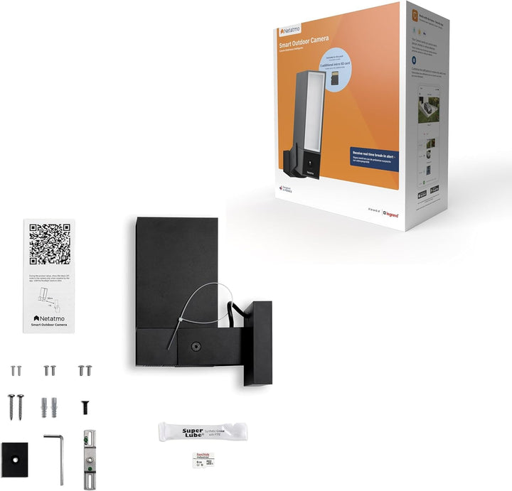 Netatmo Smarte Überwachungskamera Aussen, WLAN, Integrierte Beleuchtung 12W, Video HD 1080p 4MP, Bew