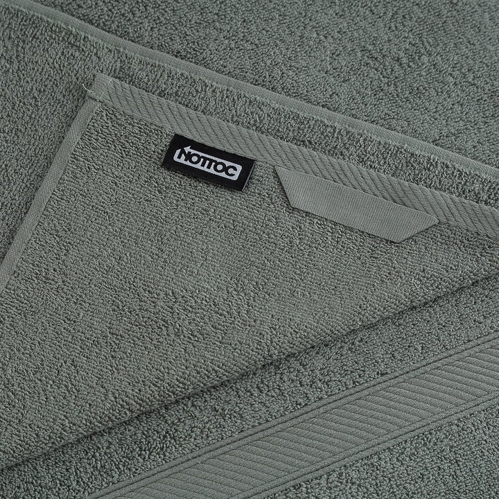 nottoc Badetücher Set Grün Dunklegrün 2 er Pack Baumwolle 70x140 cm, sehr saugfähig, weiches Gefühl