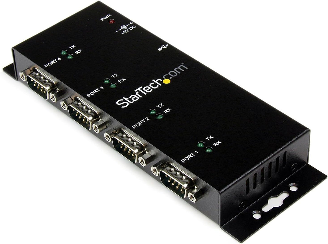 StarTech.com USB-Port auf 4 RS-232 Adapter (Serieller Adapter mit einem robusten Gehäuse, USB auf RS