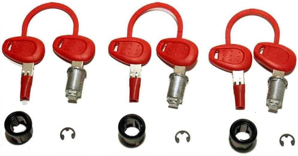 Givi Z228 Gleichsperrendes-Schloss-Set, 3-Fach, Schwarz, Grösse 40