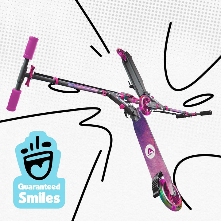 Apollo Skyracer City Roller mit LED Leuchträdern | Roller Kinder 6 Jahre | City Scooter mit Federung