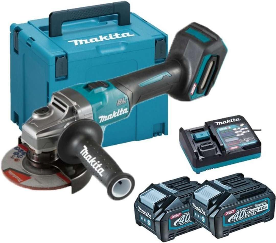 Makita GA005GM201 Akku-Winkelschleifer 40V max. / 4,0 Ah, 2 Akkus + Ladegerät im MAKPAC mit 2 Akkus