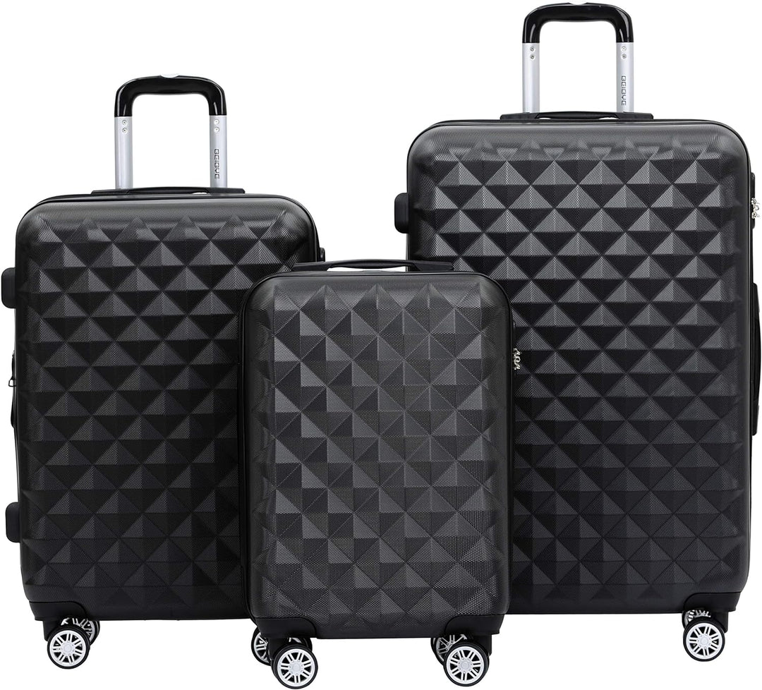 BEIBYE Trolley Koffer Reisekoffer Reisekofferset Gepäckset Kofferset 4 Zwillingsrollen Hartschale