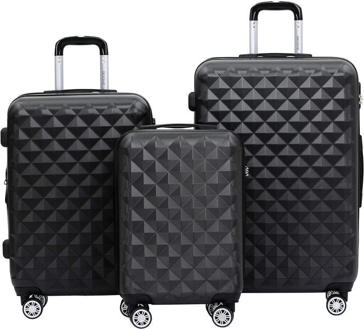 BEIBYE Trolley Koffer Reisekoffer Reisekofferset Gepäckset Kofferset 4 Zwillingsrollen Hartschale