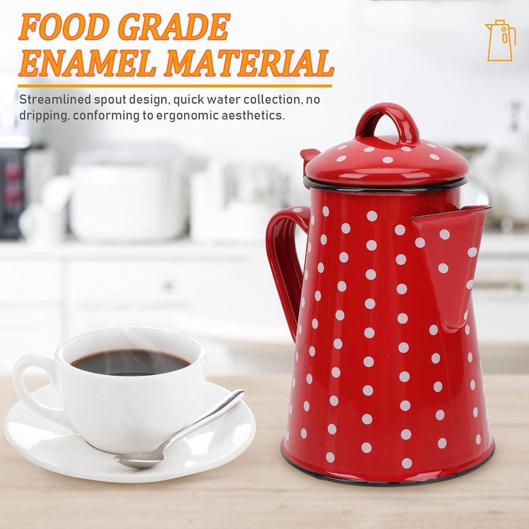 TOPBATHY Wasserkocher Emaille Topf Emaille Kaffeekanne Emaille Kessel Wasserkessel Kaffeekessel Wass