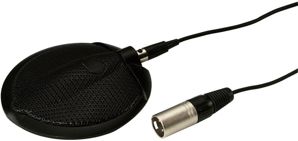 MONACOR 232370 ECM-302B Grenzflächenmikrofon, 6-m-Anschlusskabel, schwarz