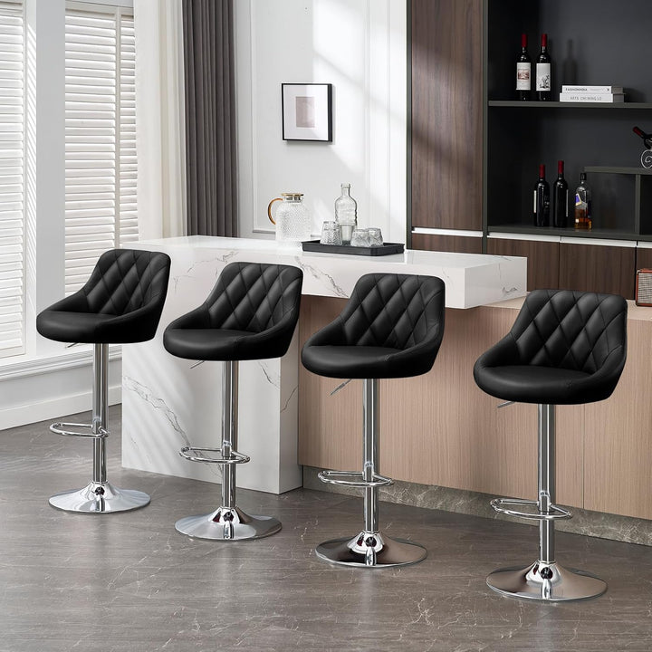 WOLTU 4er Set Barhocker Bistrohocker Tresenhocker Barstuhl Höhenverstellbar, Drehbar, Sitzfläche aus