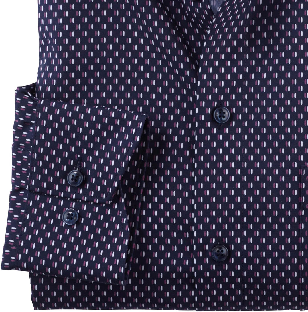 OLYMP Herren Businesshemd Langarm Luxor,Rotationsdruck,modern fit,Global Kent 39 Mauve 93, 39 Mauve