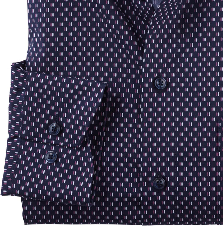 OLYMP Herren Businesshemd Langarm Luxor,Rotationsdruck,modern fit,Global Kent 39 Mauve 93, 39 Mauve