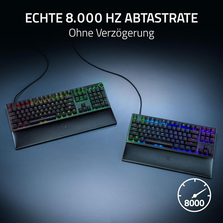 Razer Huntsman V2 (Red Switch) - Praktisch latenzfreie Optische Gaming-Tastatur (Lineare Optische Sw