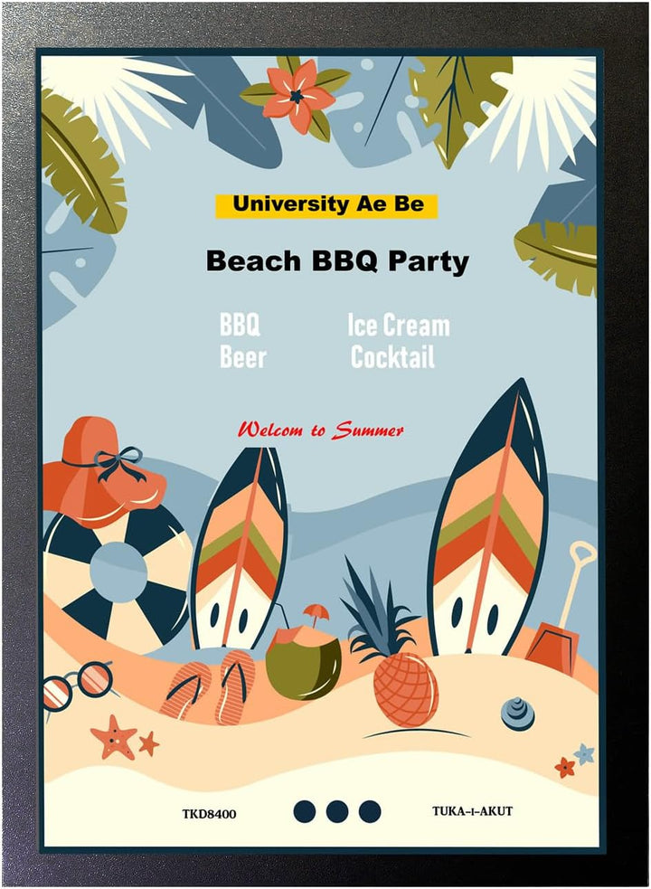 TUKA-i-AKUT 5st. A2 Info-Rahmen Selbstklebend mit Magnetverschluss, Einstecktasche Infotasche Blatth